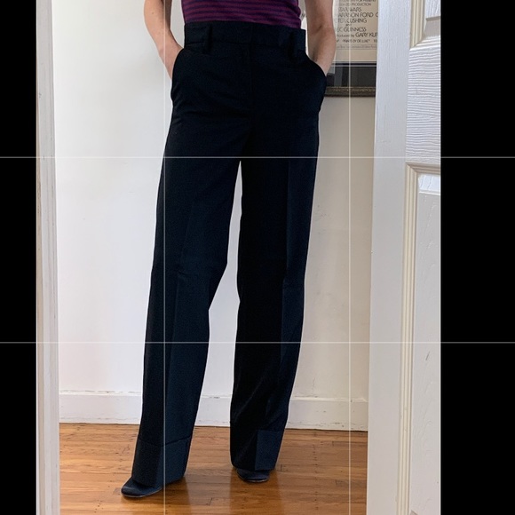 Marc Jacobs Black Wide Leg Tailored Slacks Size 6 - Picture 1 of 7